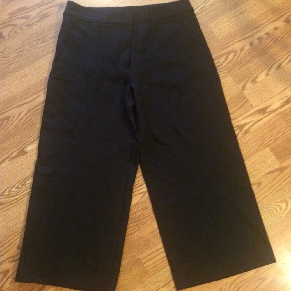Loft Black Wide Leg Capris
